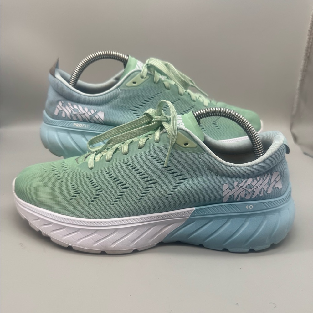 Size 9.5 - Hoka One One Mach 2 Aqua Marine/Lichen Women Running Walking Shoe